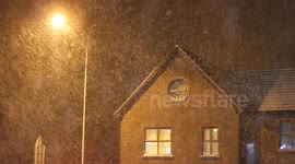 Snow Over Streetlights, Maghera Town, N. Ireland - Jan 28th 2015
