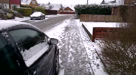 walking in snow