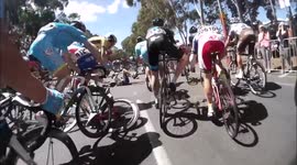 Cycling crash at Tour Down Under