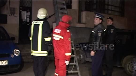 It escalated to break an apartment block but fell from the third floor, seven meters in empty