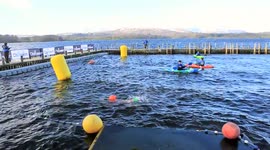 Ice swimmers compete in freezing UK temperatures
