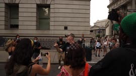 Trump supporter jeered at NYC Black Lives Matter protest before face off with demonstrators