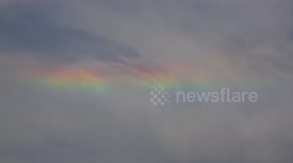 Atmospheric phenomena seen in sky above Swiss Alps