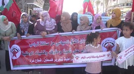 Scores of Palestinians join march against Israeli annexation of parts of West Bank
