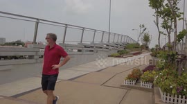 Walk across the 'world's first' garden bridge in Bangkok, Thailand