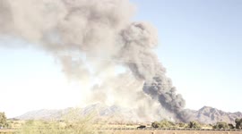 Huge plume of smoke seen rising from Arizona brush fire