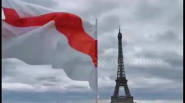 Belarusian opposition protest in Paris, France