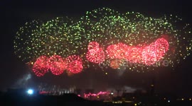 Fireworks display lights up the sky above St Petersburg for 'Scarlet Sails' celebration