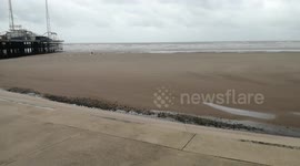 Lockdown Deserted Beach Bkackpool