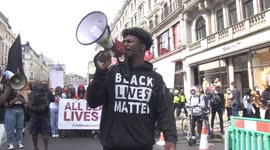 Black Lives Matter protesters dance through Piccadilly Circus as marches continue