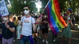 Hundreds attend Madrid's Pride march to show support for LGBT community