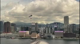 Helicopters prepare for 23rd anniversary of hong Kong's handover