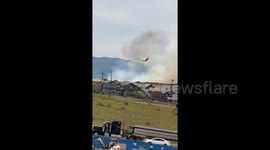 Fire retardant dropped to slow down fire in Highland Ranch, Colorado