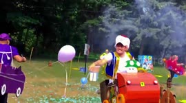 Group of friends recreate Mario Kart in epic backyard battle