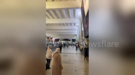 Shoppers seen running as police evacuate shopping centre in Paris