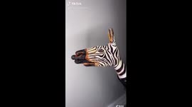 Vining zebra body art