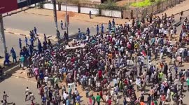 Police fire tear gas at demonstrators in Sudan