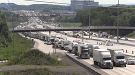 As Ontario Canada moves into stage 2 of reopening the economy during COVID 19 we have a return of traffic jams and gridlock on highway 401 in Toronto