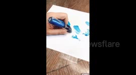 Artist goes viral on TikTok for creating cool optical illusions on her hands