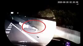 Chinese motorist spotted doing push-ups on highway to wake himself up