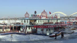 Thousands attend the world's largest snow and ice festival in Harbin, China