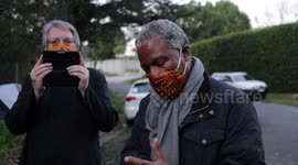 Archbishop of South Africa Archbishop Thabo Makgoba meets Hunger striker outside his home