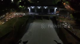 Foaming river in Jakarta becomes unlikely attraction