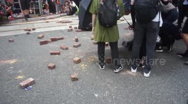 Hong Kong Pro-Independence Demonstrators Defy Police Amid New National Security Law