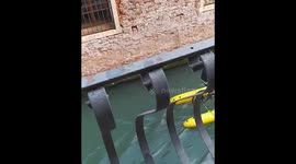Waterbike in a venice canal