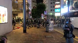 Over 20 young people frogmarched into police transport after being arrested during Hong Kong protests