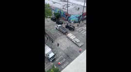 Barricades at CHOP Being Hauled out While Pizza is Hauled in for Officers