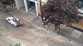 SDOT Begins Construction on a Large Wall Outside of East Precinct in Seattle