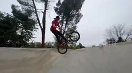 BMX stunt goes HORRIBLY wrong: faceplate with broken teeth and hand