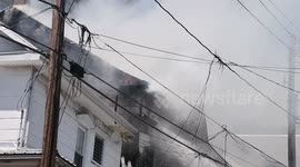 2nd Alarm Duplex Home fire Hero's in action