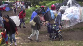 Hundreds of Venezuelans camp beside Bogota highway amid pandemic
