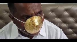 India's Goldfinger wears coronavirus facemask made from solid gold