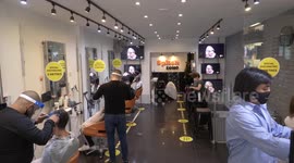 Salons busy as hairdressers and barbers open in the UK