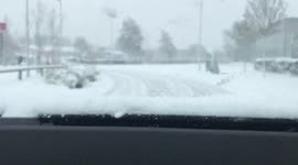 Snowing whilst driving