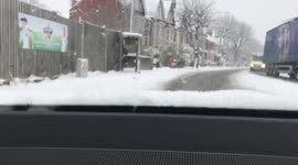 Bad weather snow whilst driving