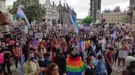 Hundreds Flock to London Parliament Square to Fight for Transgender Rights and Equality