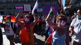 Hundreds gather in central Madrid to demand law for Trans people
