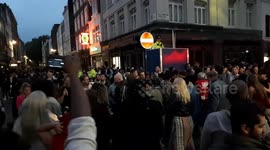 Dancing flash mob breaks out in London's Soho during Super Saturday