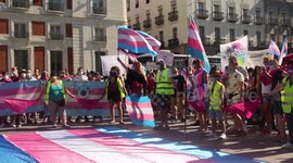 Manifestación en Madrid en defensa de los derechos de las personas transexuales