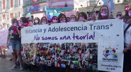 Demonstration in Madrid in defence of the rights of transsexual people