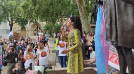 Inspirational Speech by Trans Activist Alexis Meshida at Trans Rights Protest Parliament Square London