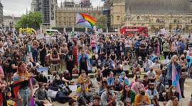 Young trans girl leads huge crowd at transgender rally in London