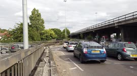 Flood In Brent Cross London MotorWay