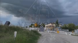 Tornado funnel cloud brewing in chestermere alberta canada