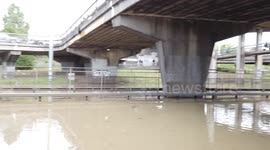 London motorists trapped by flooding at Brent Cross interchange