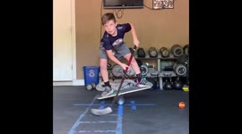 Kid has got amazing hockey skills
